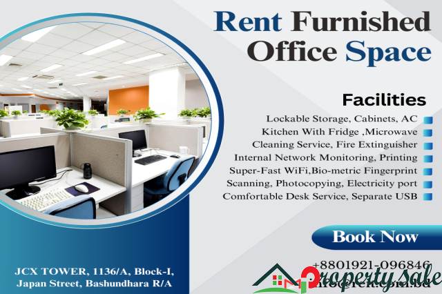 Furnished Office Space Rent In Dhaka, Bashundhra R/A
