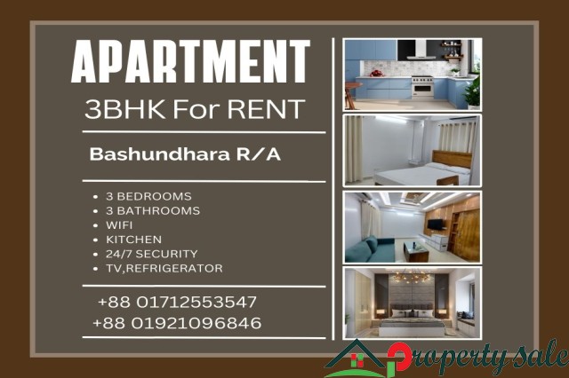 3 Bed Room Luxurious Apartment Rent In Bashundhra R/A