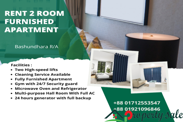 Rent a Two-Room Studio Apartment in Bashundhara R/A