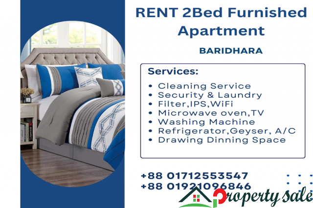 RENT Two Bed Furnished Apartment in Baridhara