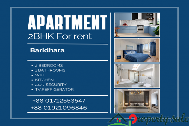 Elegant 2 Bedroom Serviced Apartment RENT In Baridhara.