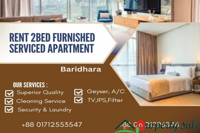 Furnished 2 Bedroom Serviced Apartment RENT in Baridhara.