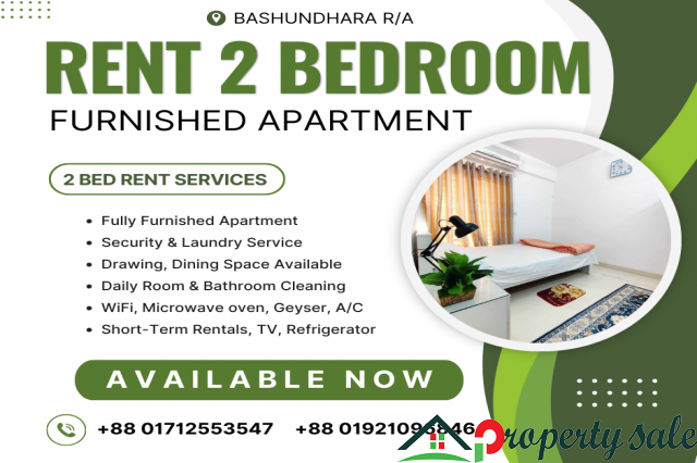 Elegant 2BHK Serviced Apartment RENT in Bashundhara R/A.