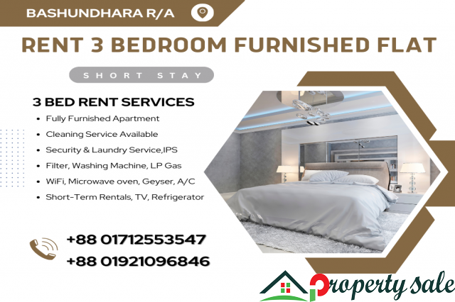 Cozy 3BHK Serviced Apartment RENT In Bashundhara R/A