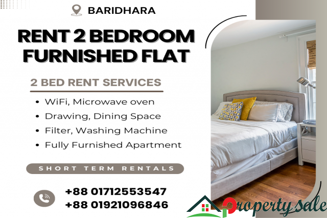 Furnished 2 Bedroom Serviced Apartment RENT In Baridhara.