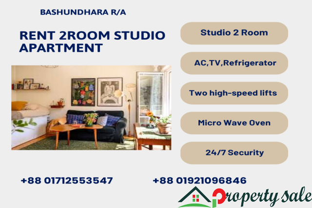 Rentable Two-Room Studio Apartment in Bashundhara R/A