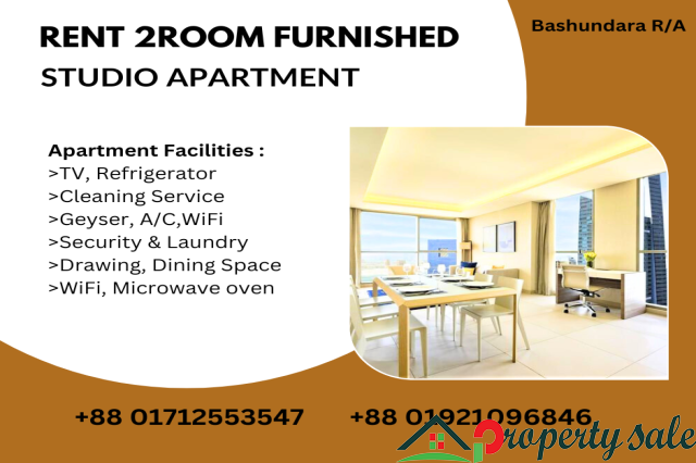 Studio Apartment As Well As Two Room Rent Bashundhara R/A