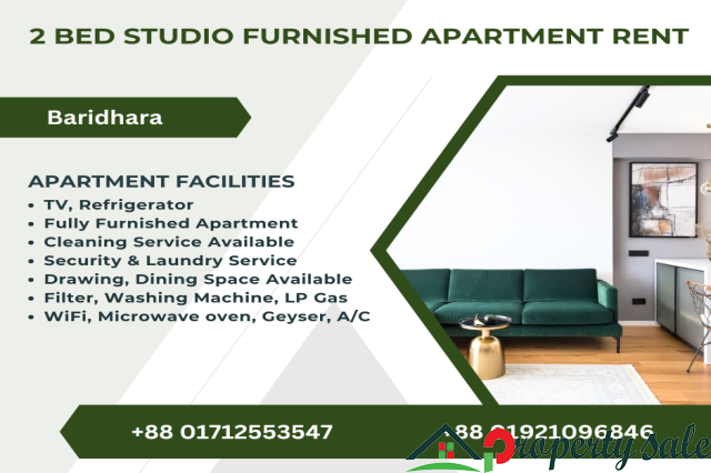 Furnished 2 Bedroom Serviced Apartment RENT in Baridhara