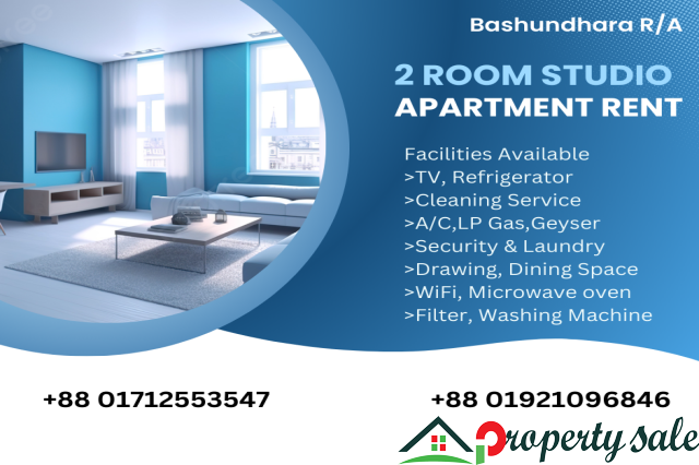 Studio Apartment with Two Room Rent In Bashundhara R/A