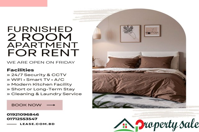 Furnished 2-Room Cozy Studio Apt Rent in Bashundhara R/A, Dhaka
