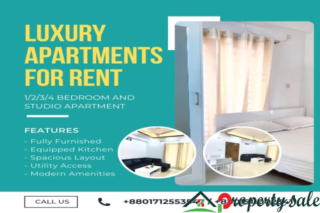 Foreigner and Family Long Term Stay: Luxurious 3 Bedroom Apartment for Rent in Bashundhara R/A,