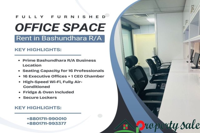 🏙️ Elite Furnished Office Space for Rent in Bashundhara R/A – Work, Connect & Grow in Style