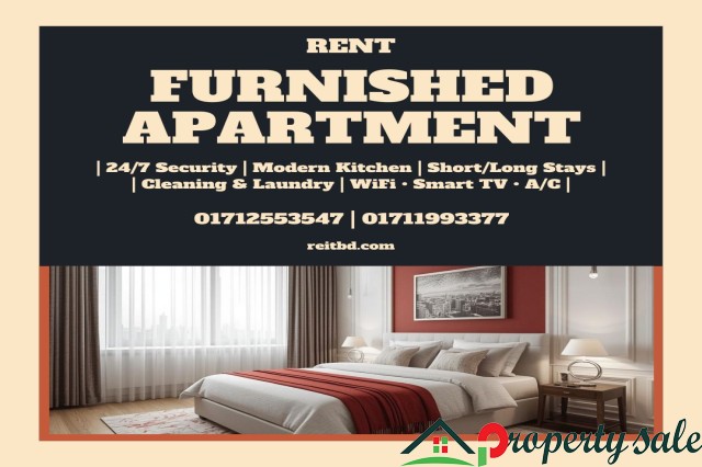 Elegant Furnished 3-Bedroom Apartment Rent in Bashundhara R/A